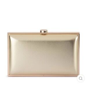 Olga Berg Metallic Gold Clutch